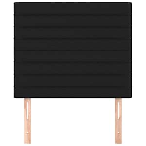 Čelo postele černé 100x5x118/128 cm látkové - obrázek 3
