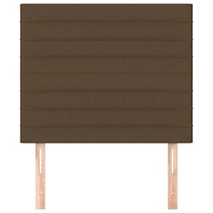 Čelo postele tmavě hnědé 100x5x118/128 cm látkové - obrázek 3