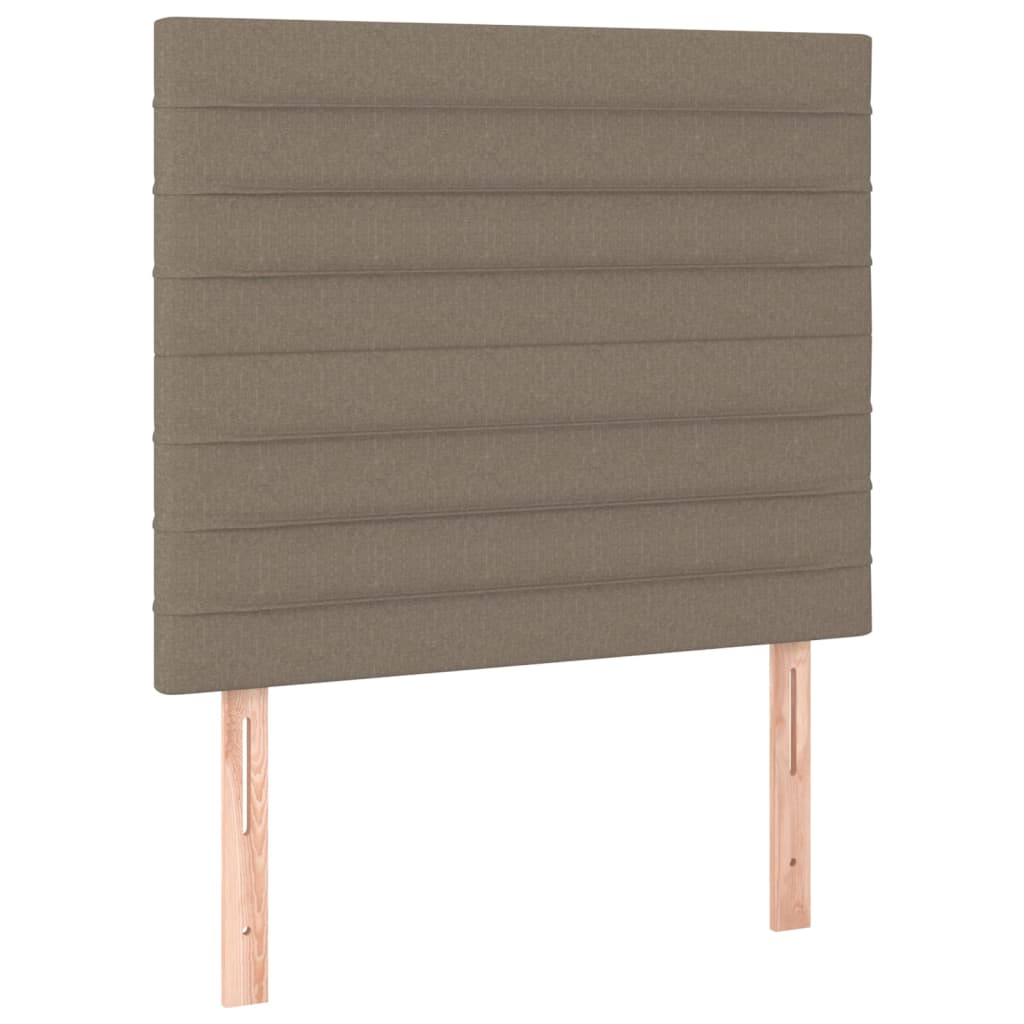 vidaXL Čelo postele 2 ks taupe 100x5x78/88 cm textil