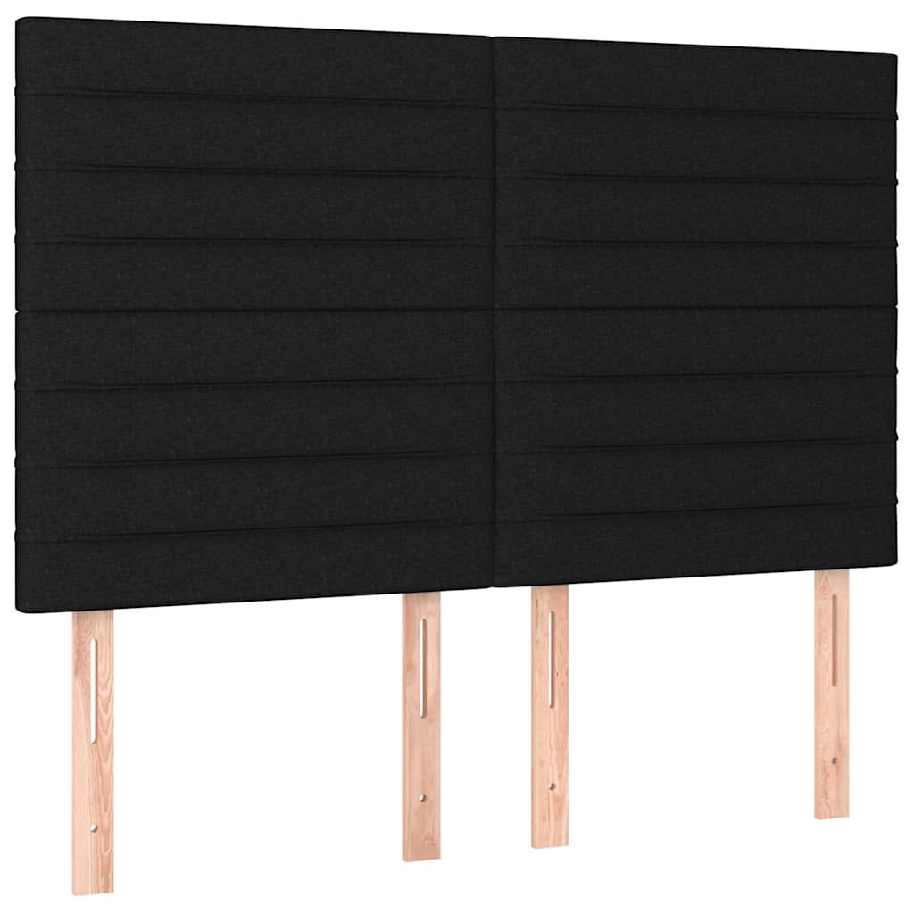 vidaXL Čelo postele černé 144x5x118/128 cm látkové
