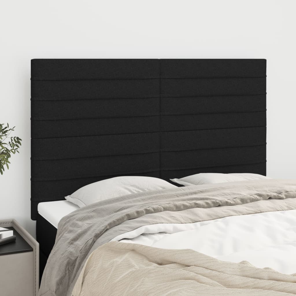 vidaXL Zagwki do ka, 4 szt., czarne, 72x5x78/88 cm, tkanina