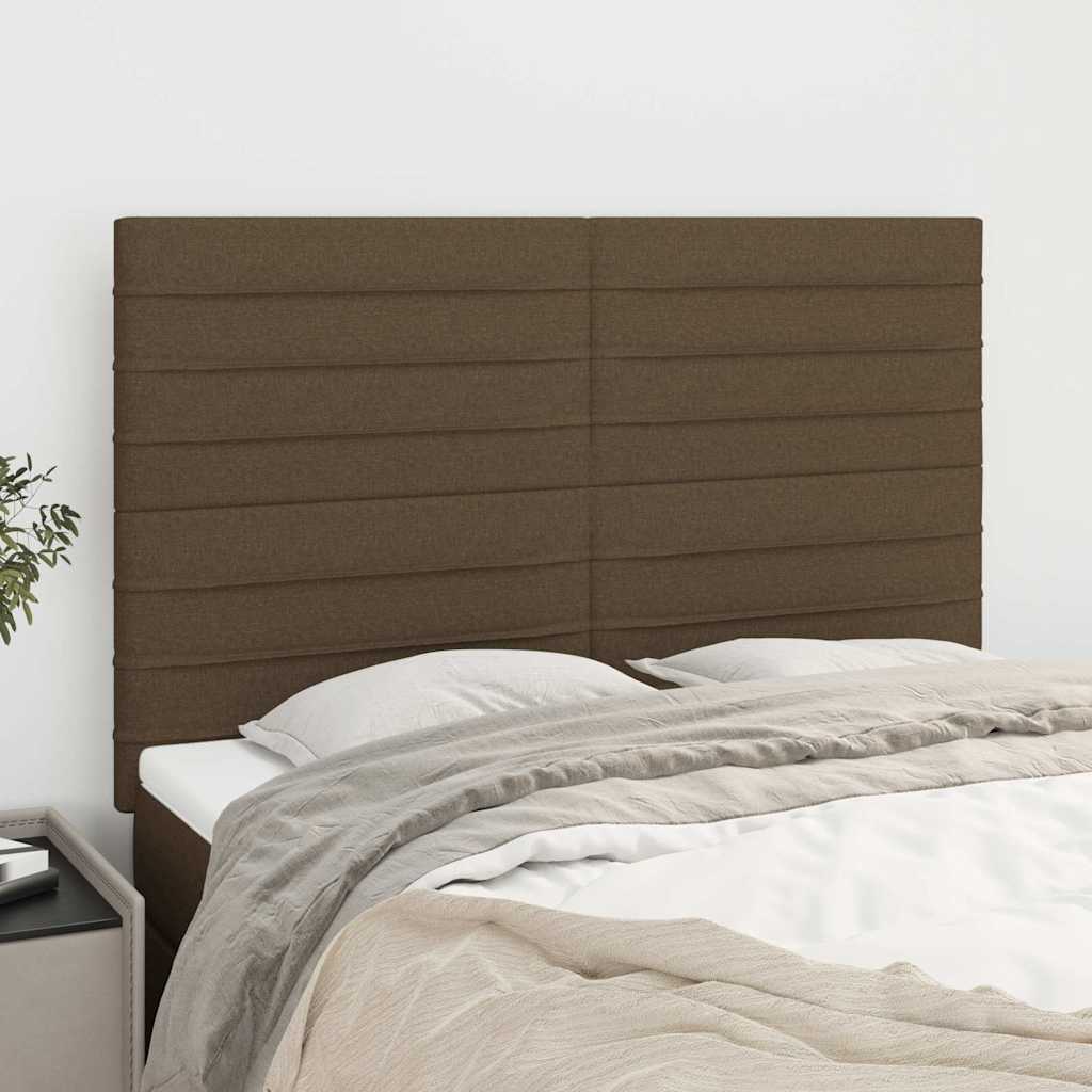vidaXL Zag��wek ciemnobr�zowy 144x5x118/128 cm tkanina