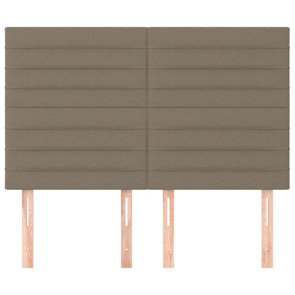 vidaXL 4 db tópszínű szövet fejtámla 72 x 5 x 78/88 cm