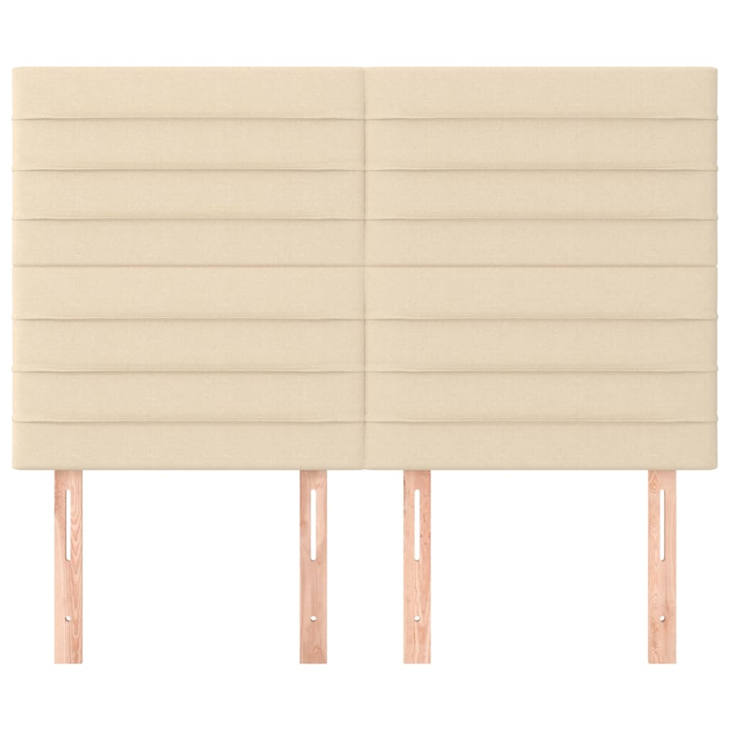 Thumbnail - vidaXL Kopfteil Creme 144x5x118/128 cm Stoff