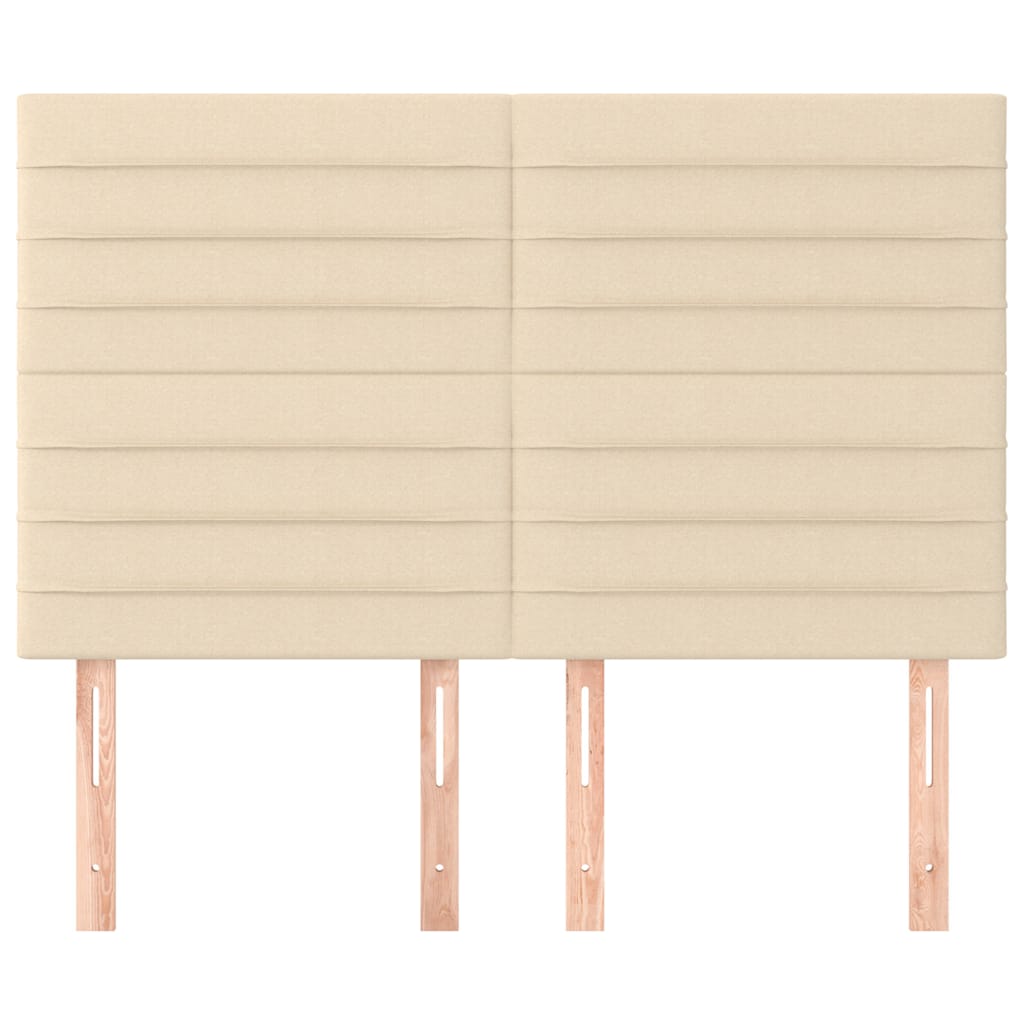vidaXL Hoofdbord crème 144x5x118/128 cm stof, foto 2