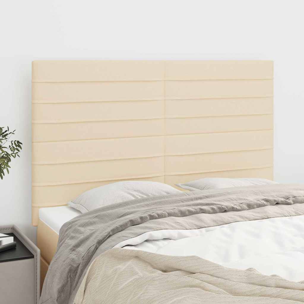 vidaXL Zag��wek kremowy 144x5x118/128 cm materia�