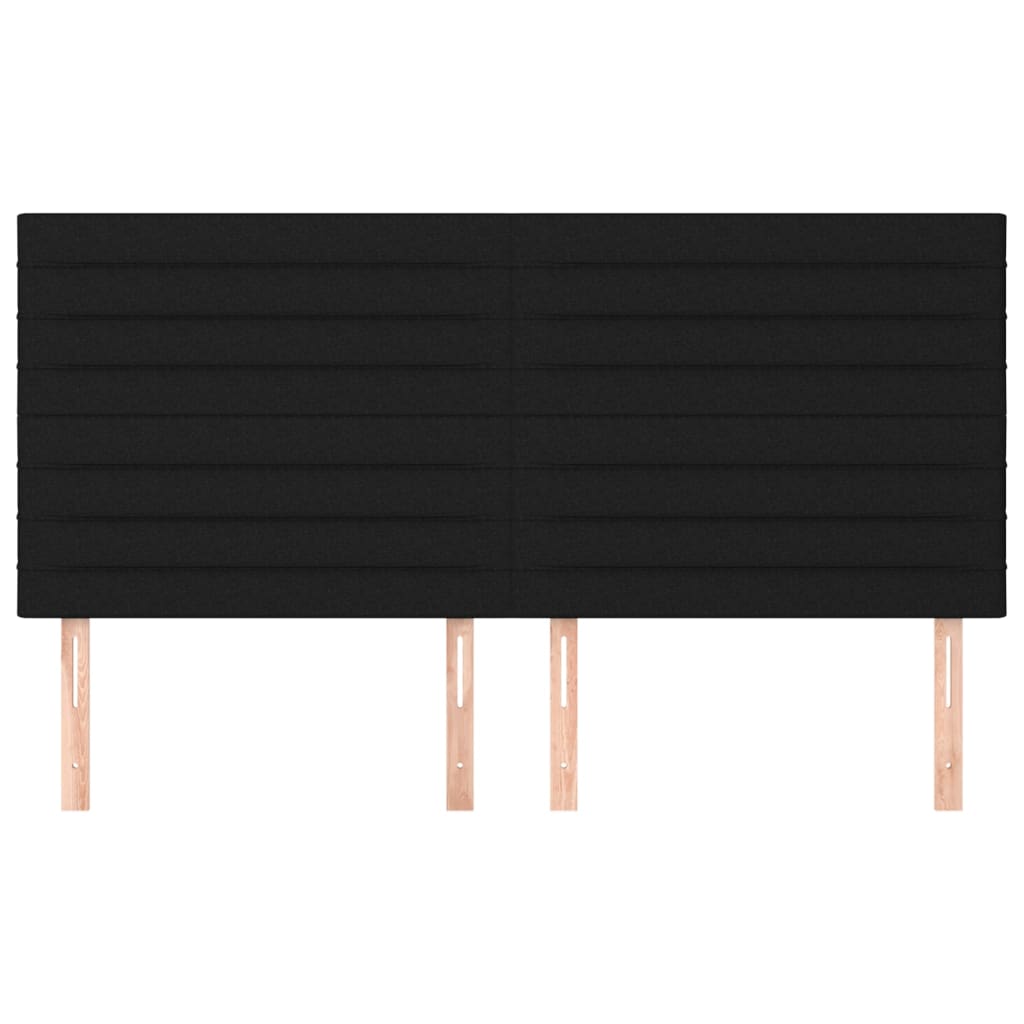 Thumbnail - vidaXL Kopfteil Schwarz 160 x 5 x 118/128 cm Stoff