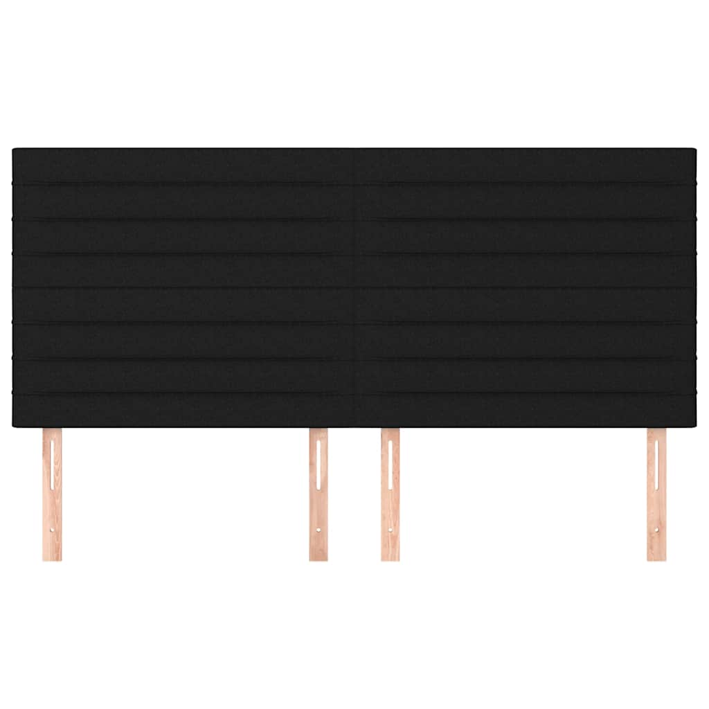 vidaXL Hoofdbord zwart 160x5x118/128 cm stof, foto 2