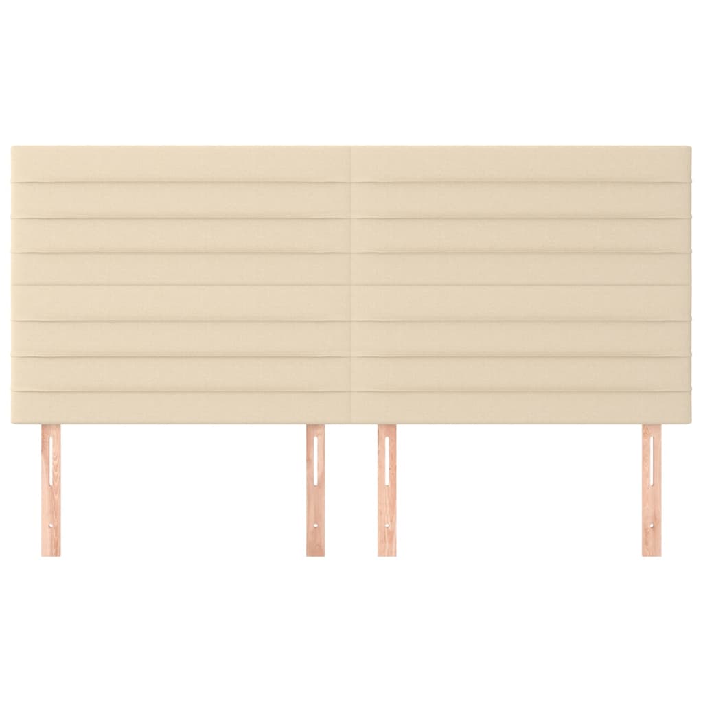 Thumbnail - vidaXL Kopfteil Creme 160x5x118/128 cm Stoff