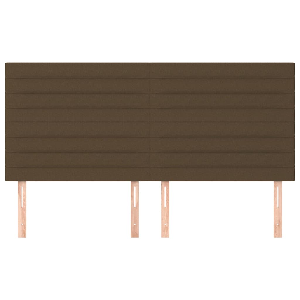 vidaXL Hoofdbord donkerbruin 180x5x118/128 cm stof bruin, foto 2