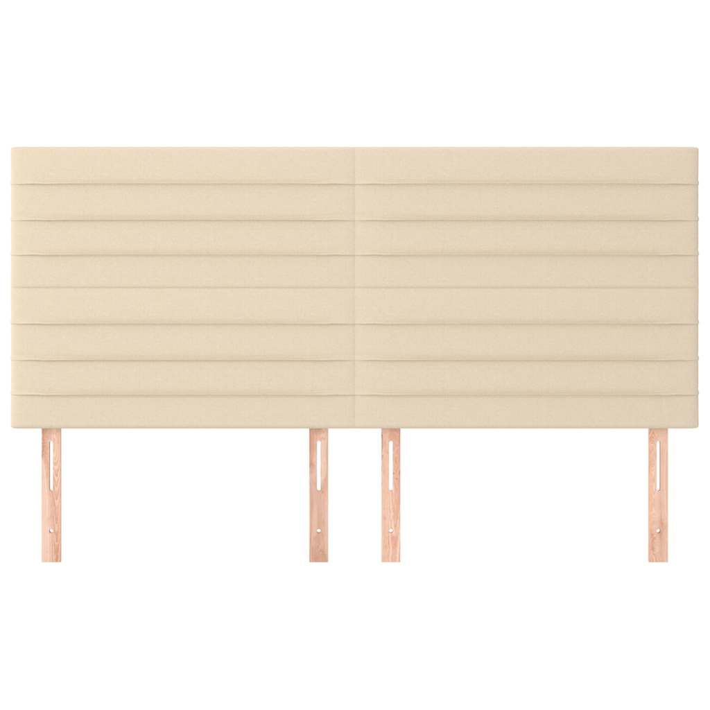 vidaXL Hoofdbord crème 180x5x118/128 cm stof, foto 2