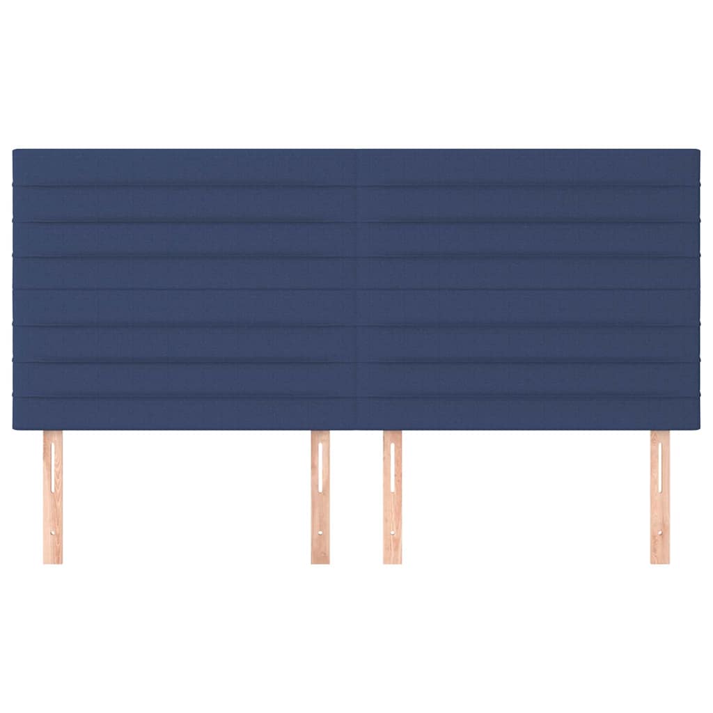 vidaXL Hoofdbord blauw 180x5x118/128 cm stof, foto 2