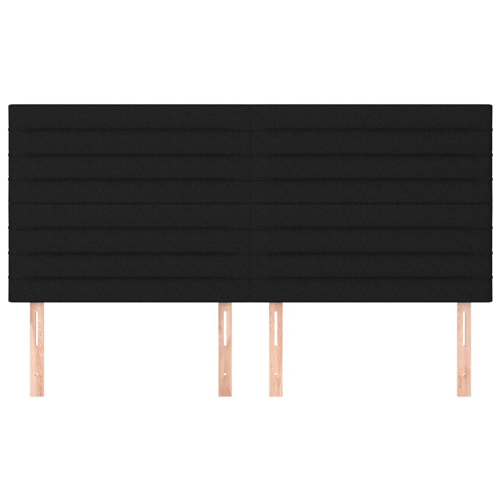 Thumbnail - vidaXL Kopfteil Schwarz 200 x 5 x 118/128 cm Stoff