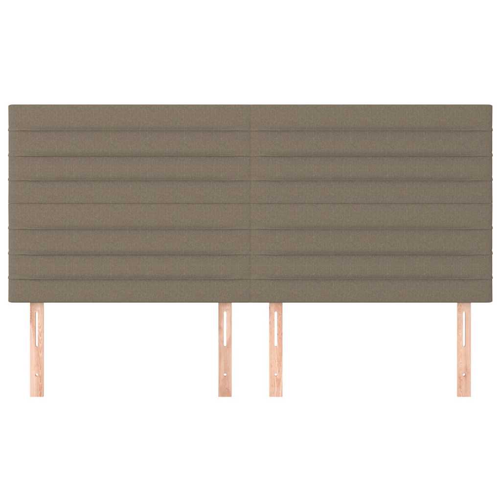vidaXL Hoofdbord taupe 200x5x118/128 cm Stof, foto 2