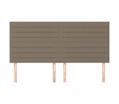 vidaXL Hoofdbord taupe 200x5x118/128 cm Stof
