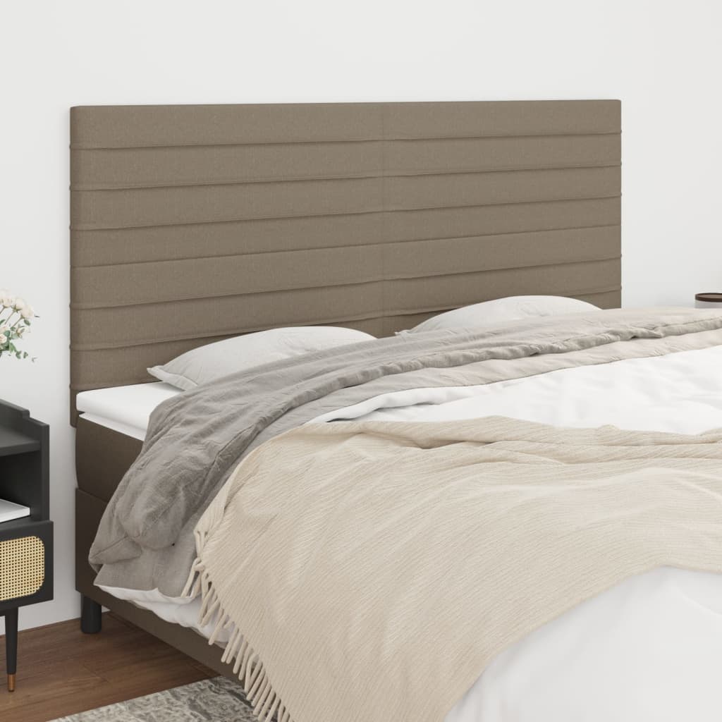 vidaXL Zagwki do ka, 4 szt., taupe, 100x5x78/88 cm, tkanina