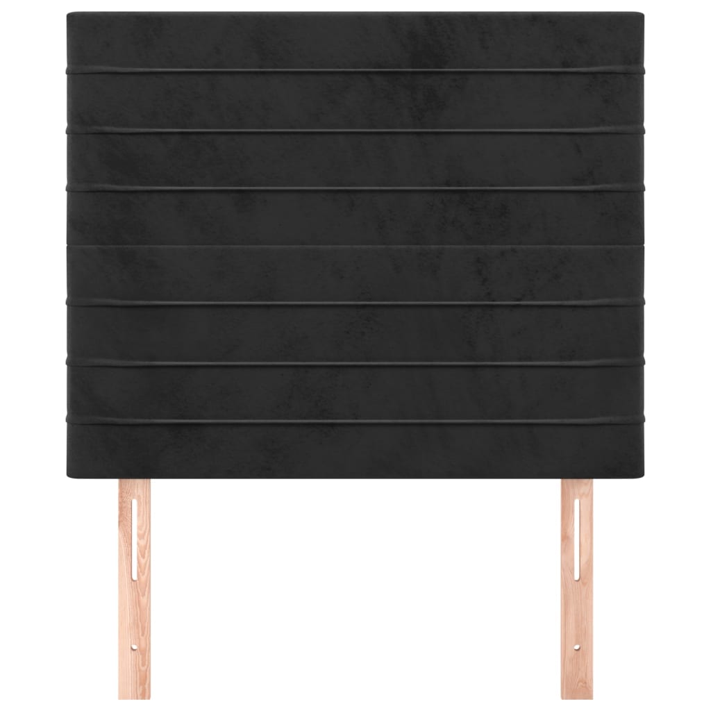 vidaXL Hoofdborden 2 st 80x5x78/88 cm fluweel zwart afbeelding