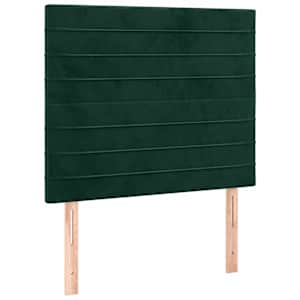 Čelo postele tmavě zelené 80x5x118/128 cm sametové - obrázek 2