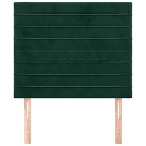 Čelo postele tmavě zelené 80x5x118/128 cm sametové - obrázek 3