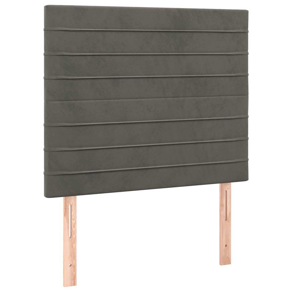 vidaXL Čelo postele tmavě šedé 90x5x118/128 cm sametové