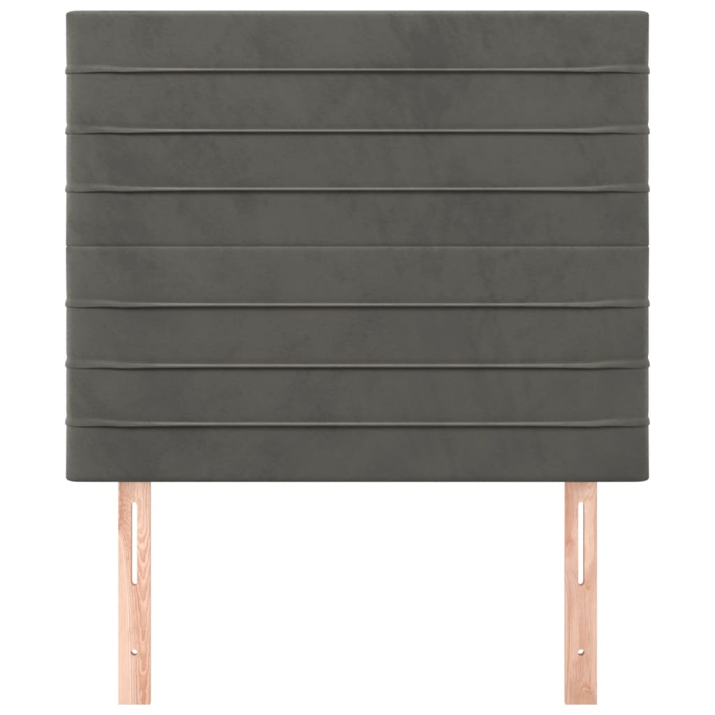 Thumbnail - vidaXL Kopfteil Dunkelgrau 90 x 5 x 118/128 cm Samt