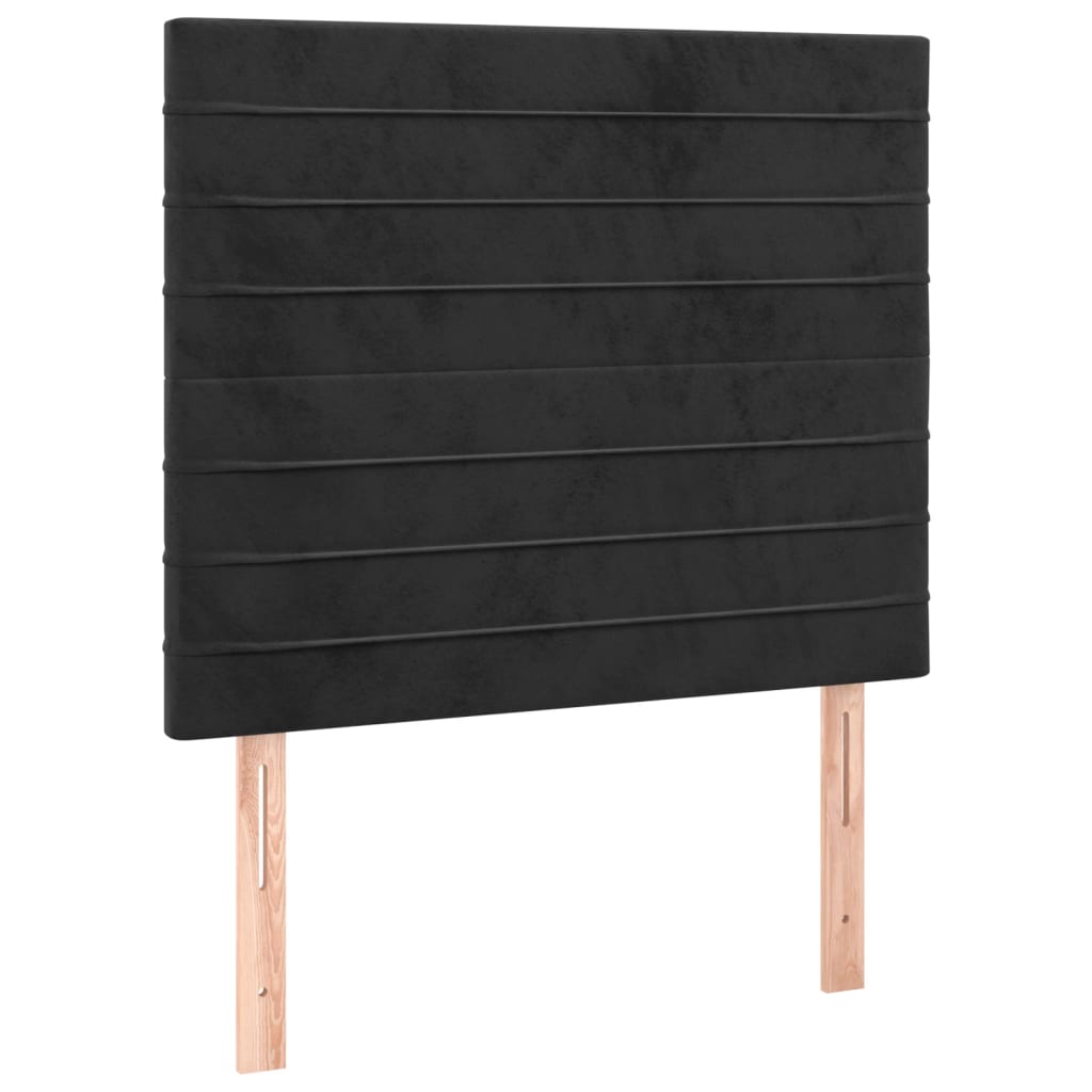 vidaXL Čelo postele 2 ks černé 90x5x78/88 cm samet