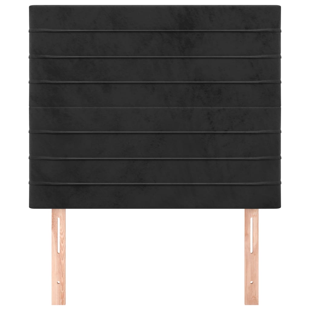vidaXL Hoofdborden 2 st 90x5x78/88 cm fluweel zwart afbeelding