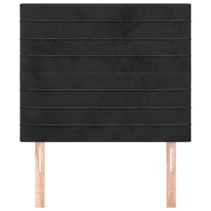 Čelo postele černé 90x5x118/128 cm sametové - obrázek 3