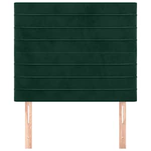Čelo postele tmavě zelené 90x5x118/128 cm sametové - obrázek 3