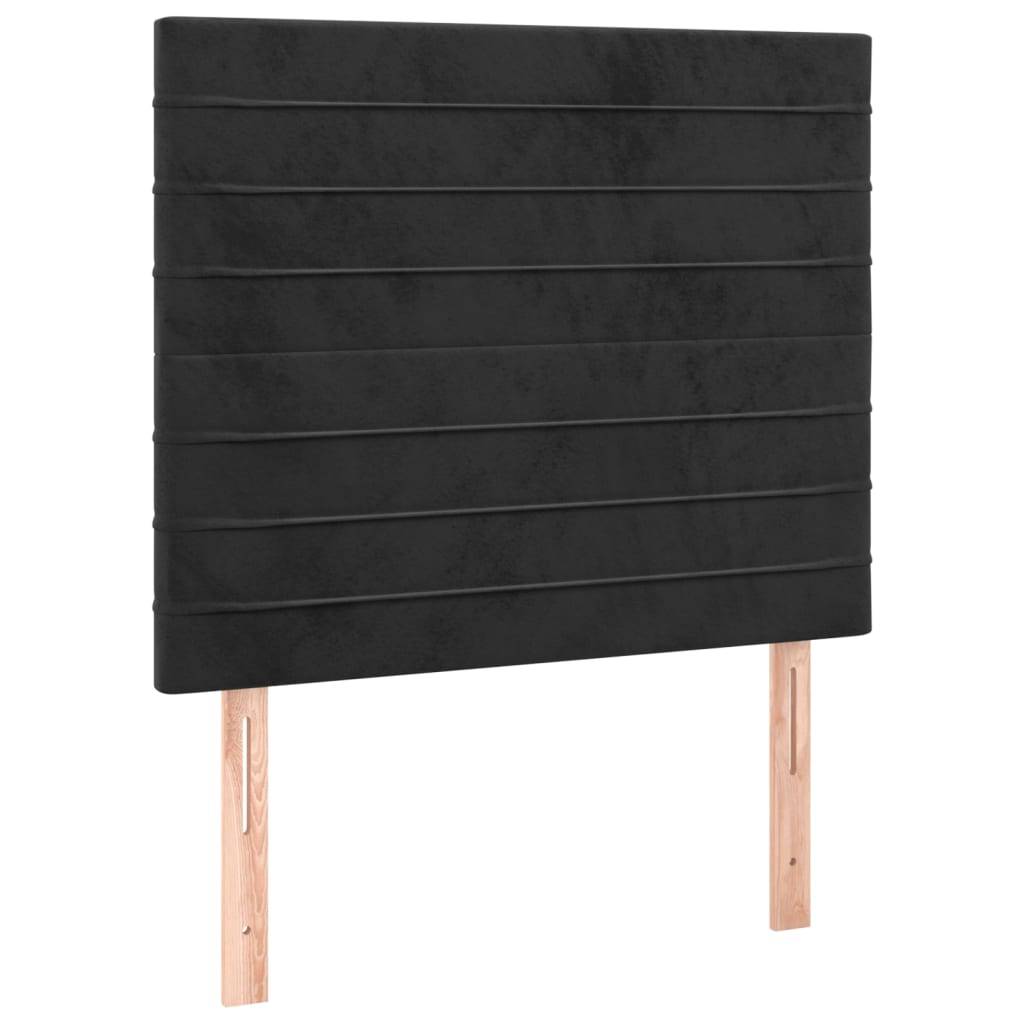 vidaXL Čelo postele 2 ks černé 100x5x78/88 cm samet