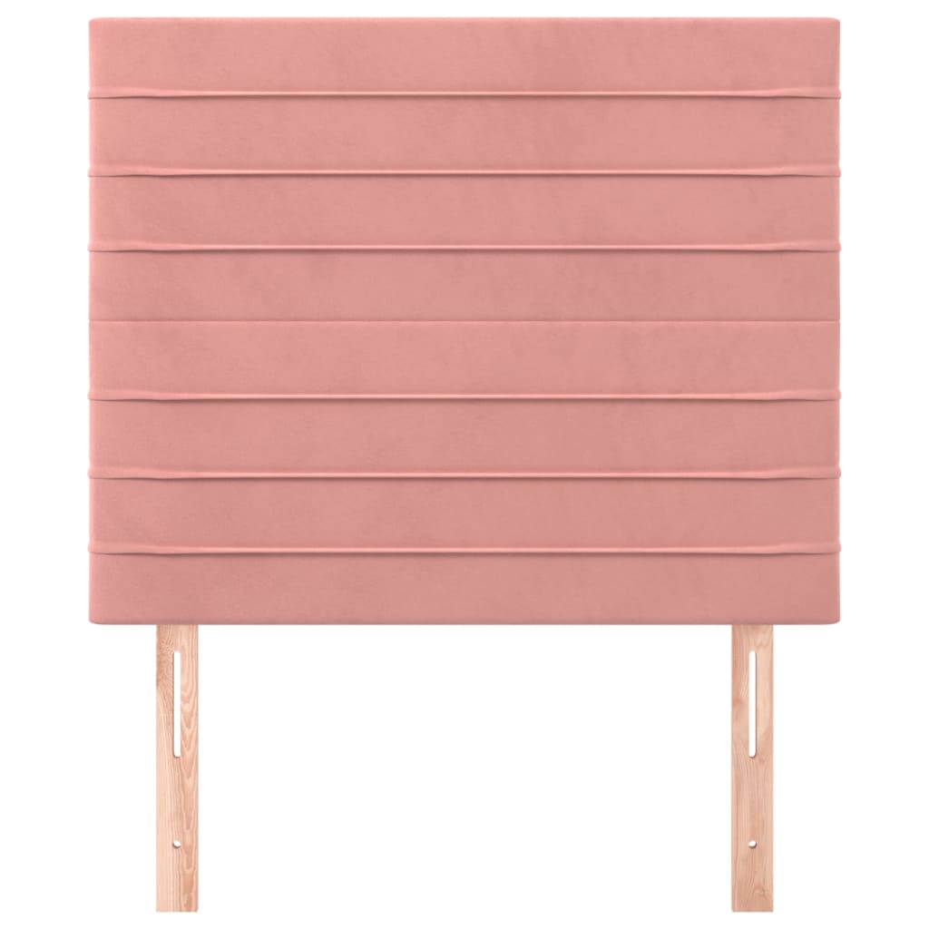 vidaXL Hoofdborden 2 st 100x5x78/88 cm fluweel roze afbeelding