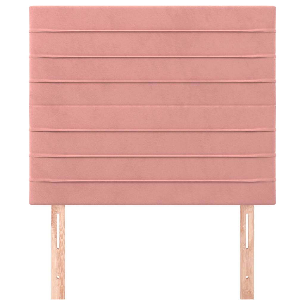 vidaXL Hoofdbord roze 100x5x118/128 cm fluweel, foto 2