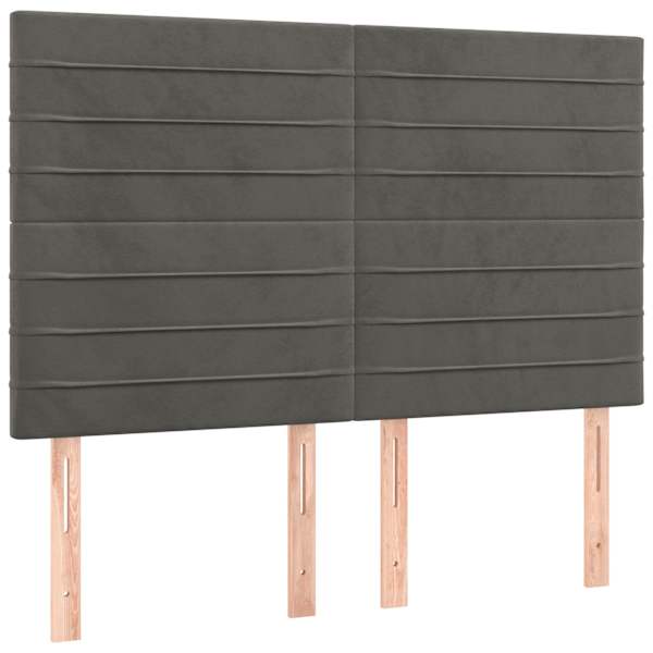 vidaXL peatsiplaat, tumehall, 144 x 5 x 118/128 cm, samet