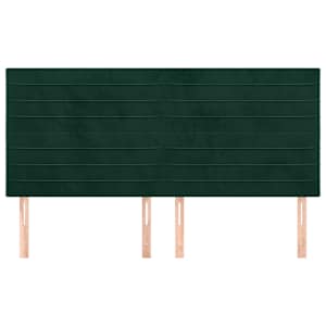Čelo postele tmavě zelené 180x5x118/128 cm sametové - obrázek 3