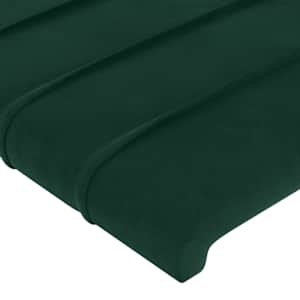 Čelo postele tmavě zelené 200x5x118/128 cm sametové - obrázek 4