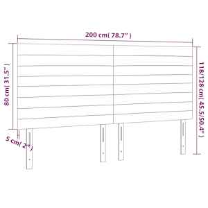 Čelo postele tmavě zelené 200x5x118/128 cm sametové - obrázek 8