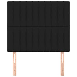 Čelo postele černé 80x5x118/128 cm látkové - obrázek 3