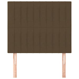 Čelo postele tmavě hnědé 80x5x118/128 cm látkové - obrázek 3