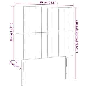 Čelo postele béžové 80x5x118/128 cm látkové - obrázek 8