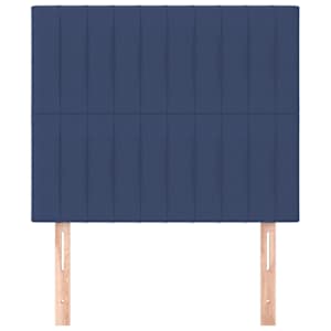 Čelo postele modré 80x5x118/128 cm látkové - obrázek 3