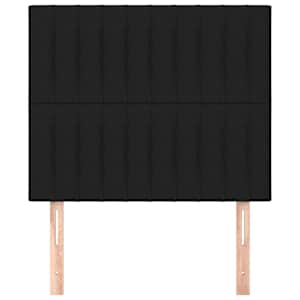 Čelo postele černé 90x5x118/128 cm látkové - obrázek 3
