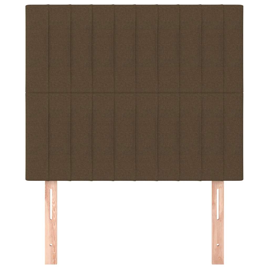 vidaXL Hoofdbord donkerbruin 90x5x118/128 cm Stof bruin, foto 2