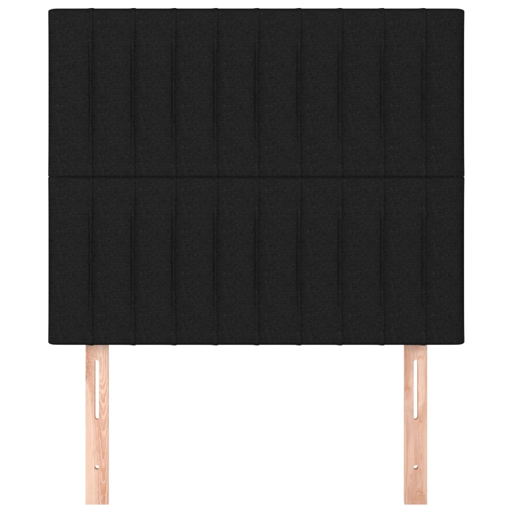 Thumbnail - vidaXL Kopfteile 2 Stk. Schwarz 100x5x78/88 cm Stoff