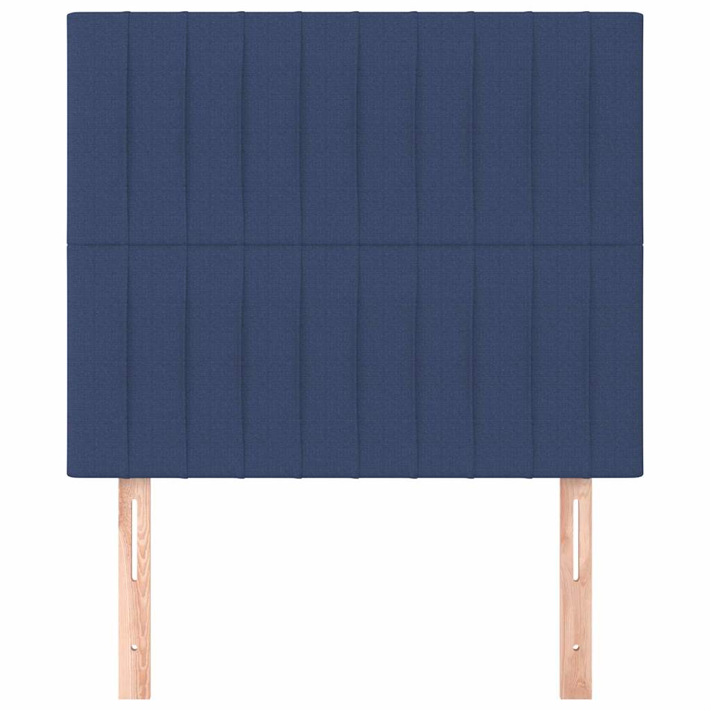 vidaXL Hoofdbord blauw 100x5x118/128 cm stof, foto 2