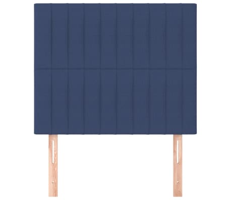 vidaXL Zagłówki do łóżka, 2 szt., niebieskie, 100x5x78/88 cm, tkanina