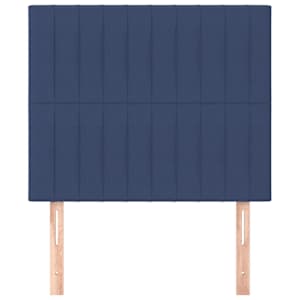 Čelo postele modré 100x5x118/128 cm látkové - obrázek 3