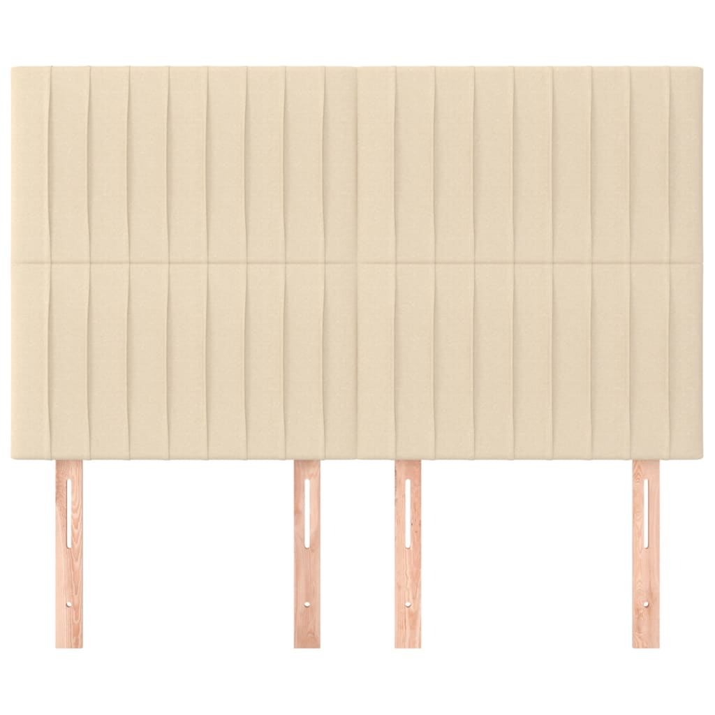 Thumbnail - vidaXL Kopfteil Creme 144x5x118/128 cm Stoff