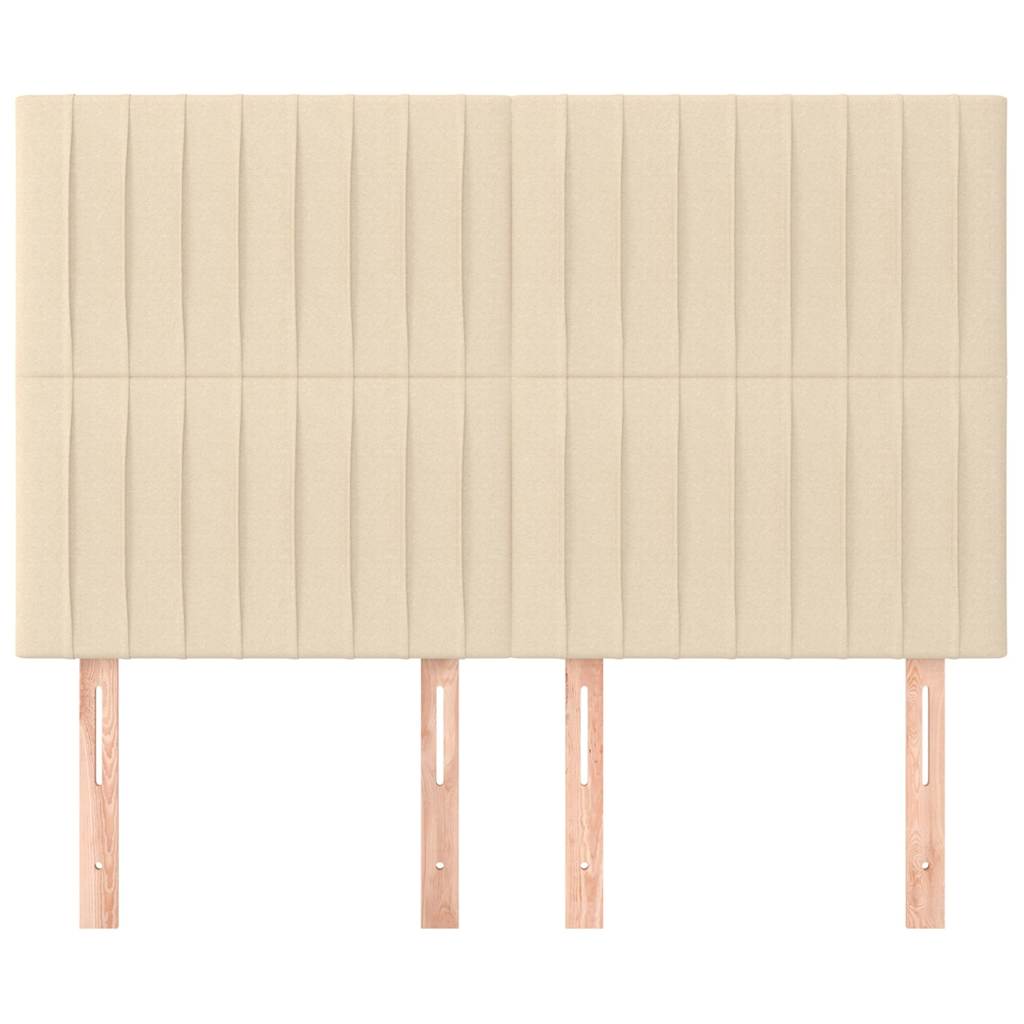 vidaXL Hoofdbord crème 144x5x118/128 cm stof, foto 2