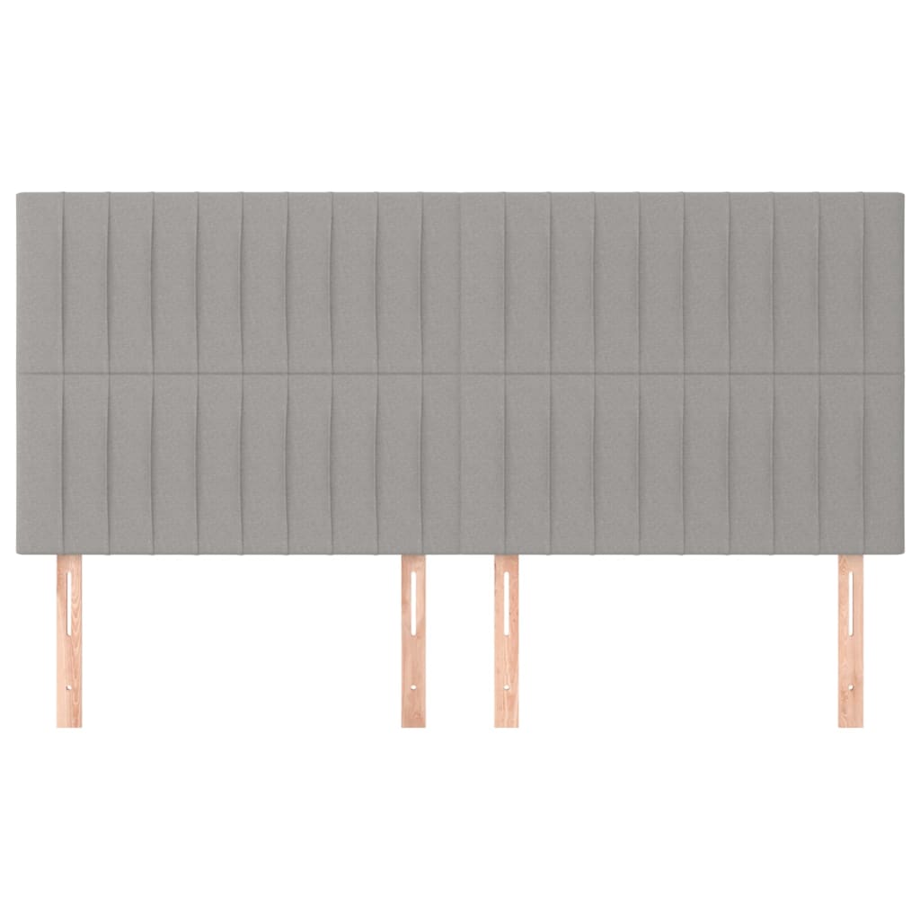 Thumbnail - vidaXL Kopfteil Hellgrau 160 x 5 x 118/128 cm Stoff