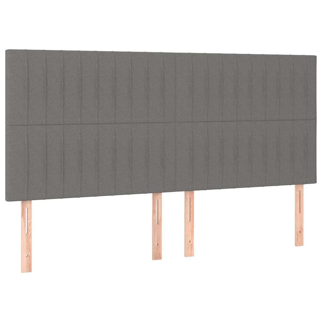 vidaXL Čelo postele tmavě šedé 160x5x118/128 cm látkové